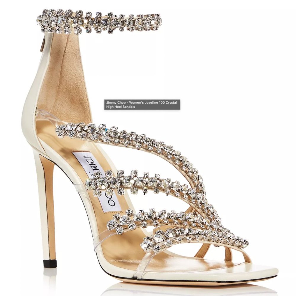Jimmy Choo Women's Josefine 100 Crystal High Heel Sandals